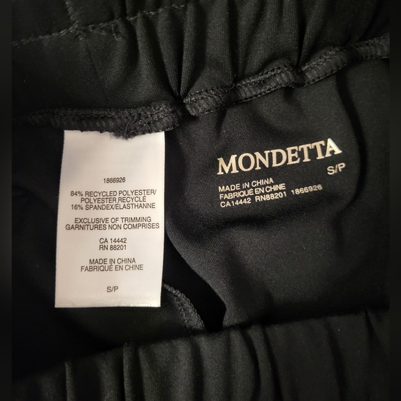 Mondetta Black Cargo Jogger Pants, Size Small (26) - Picture 4 of 6